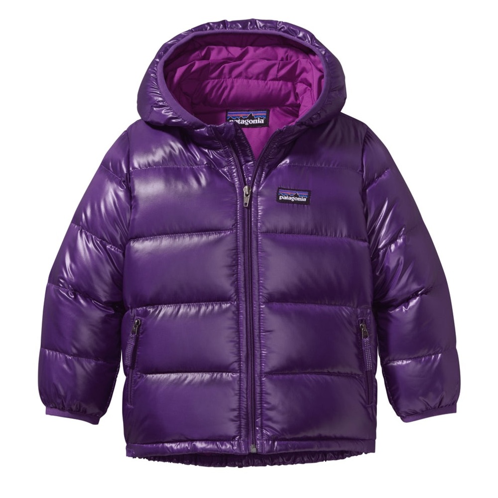 Purple - 3T - Patagonia- Hi-Loft Down Sweater Hoody